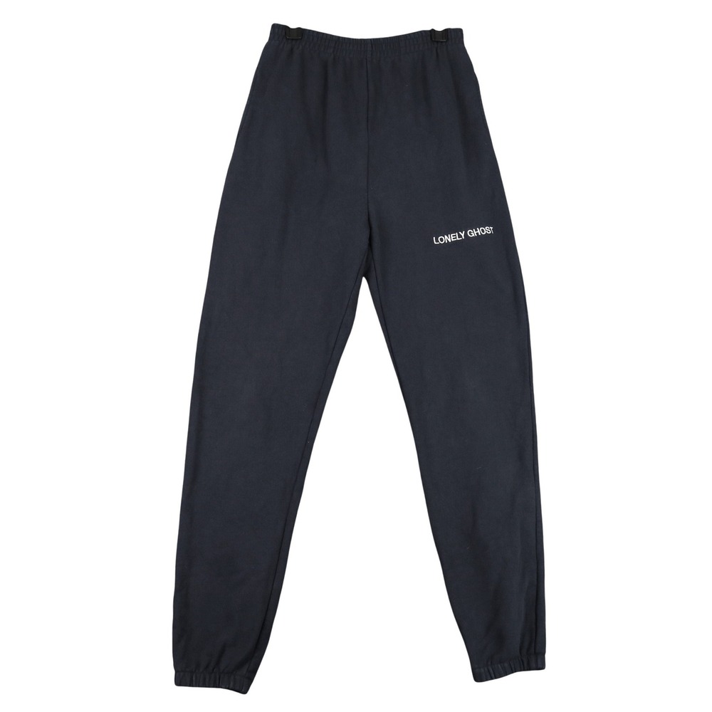 Lonely Ghost Sweatpants Womens L Graphic Elastic Waist Joggers Loungewear Casual